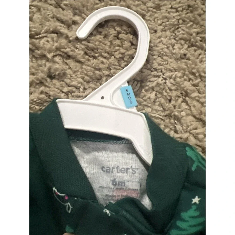 Carter’s Baby Green Trees 100% Cotton Long-sleeve Sleep&play Pajamas‎ 6 Months